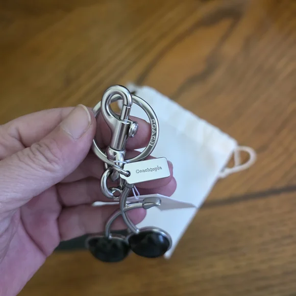 Coach Coachtopia Black Cherry Keychain / Bag Charm - Picture 7 of 11